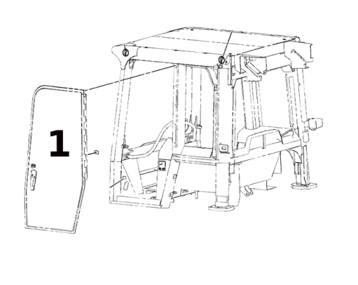 Geam Usa Incarcator Frontal CAT 252-8284