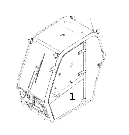 Geam Usa Incarcator Telescopic CAT 315-3748