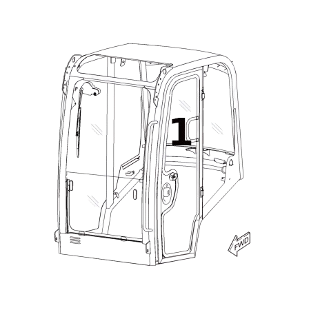 Geam Usa Mini Excavator Caterpillar 376-2076