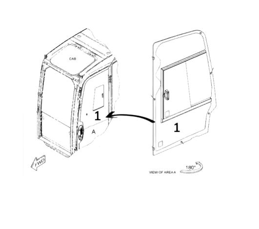 Geam Usa Mini Excavator Caterpillar 549-9075