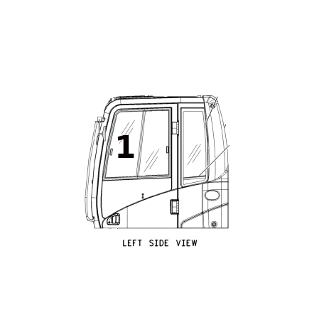 Geam Usa pentru Excavator Caterpillar 210-9335