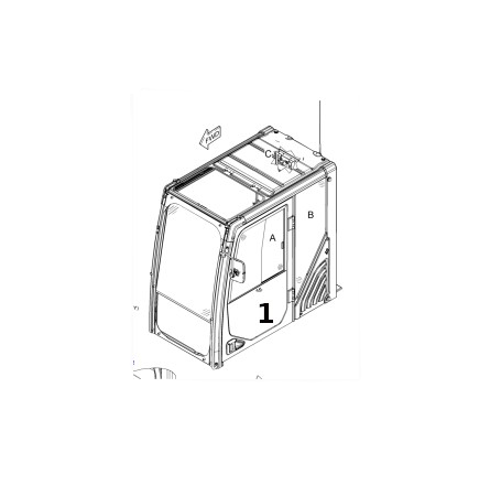 Geam Usa pentru Excavator Caterpillar 334-6533