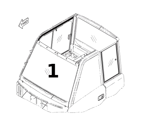 Parbriz Dumper Caterpillar 1580988 158-0988
