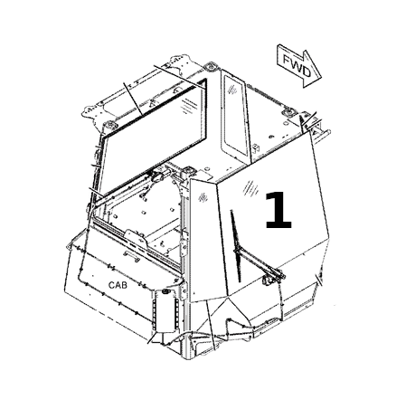 Parbriz Incarcator Frontal CAT 331-1148