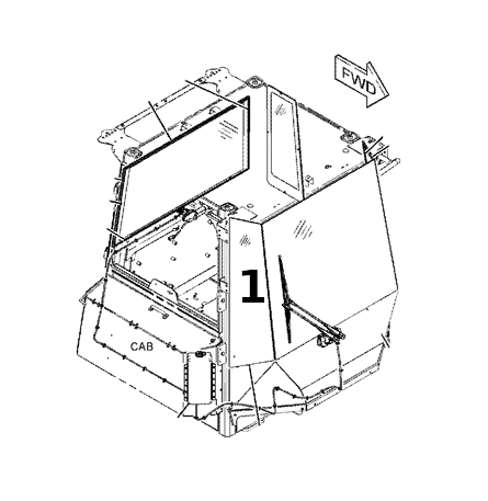 Parbriz Incarcator Frontal CAT 331-1149