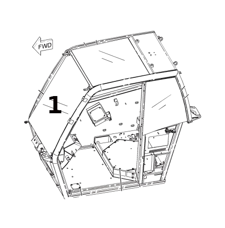 Parbriz Incarcator Telescopic CAT 174-1043