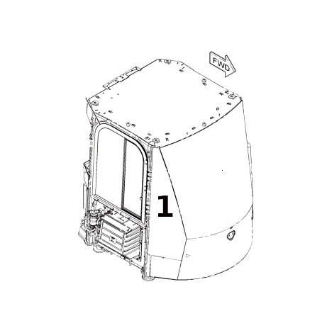 Parbriz Lateral Incarcator Frontal CAT 2914819