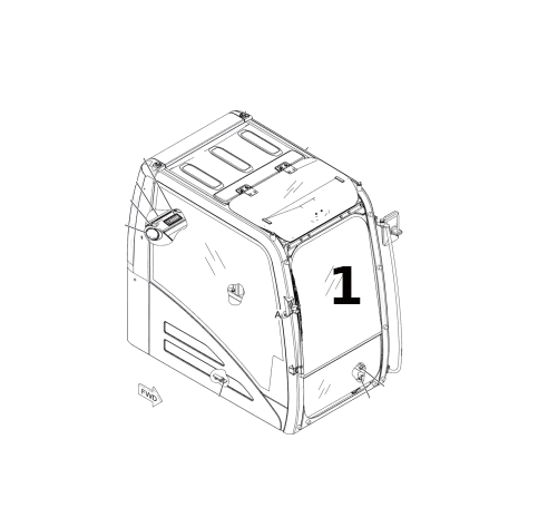 Parbriz Mini Excavator Caterpillar 156-6472