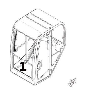 Parbriz inferior Mini Excavator CAT 370-1500