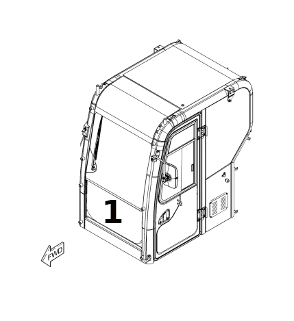 Parbriz inferior Mini Excavator CAT 389-8667