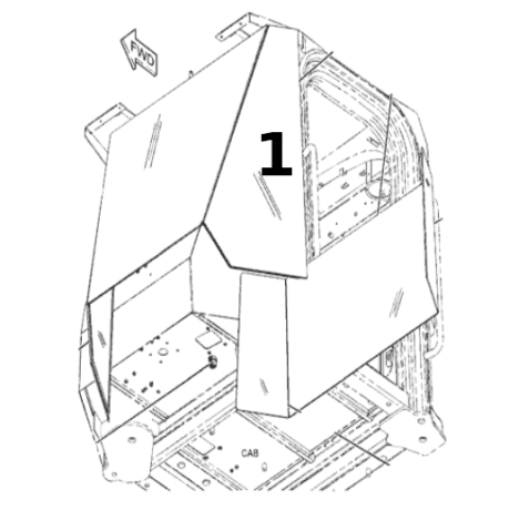 Parbriz lateral Incarcator Frontal CAT 3906076