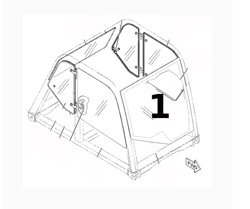 Parbriz pentru Dumper Caterpillar 240-2284