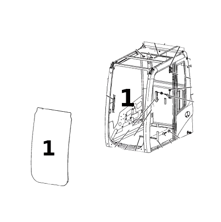 Parbriz pentru Excavator Caterpillar 252-2150