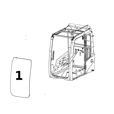 Parbriz pentru Excavator Caterpillar 262-7934