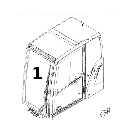 Parbriz pentru Excavator Caterpillar 462-4671