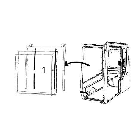 Parbriz pentru Excavator Caterpillar 6C-9004