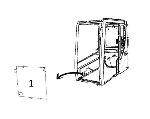 Parbriz pentru Excavator Caterpillar 6C-9053