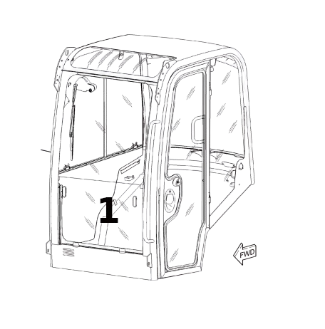 Parbriz pentru Mini Excavator CAT 376-2081