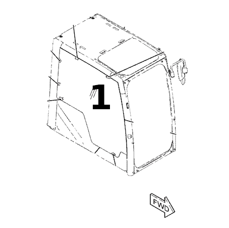 Geam Lateral Excavator Caterpillar 486-5427