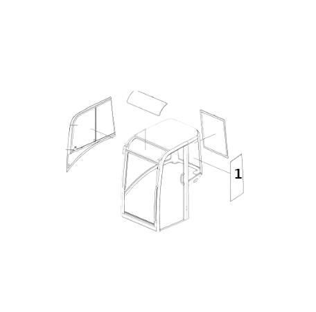 Geam Lateral Mini Excavator Volvo VOE15169075