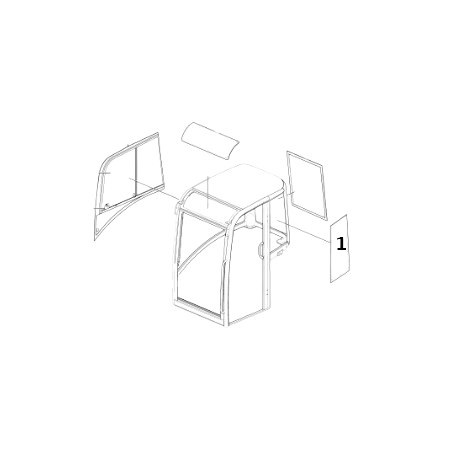 Geam Lateral Mini Excavator Volvo VOE15707074