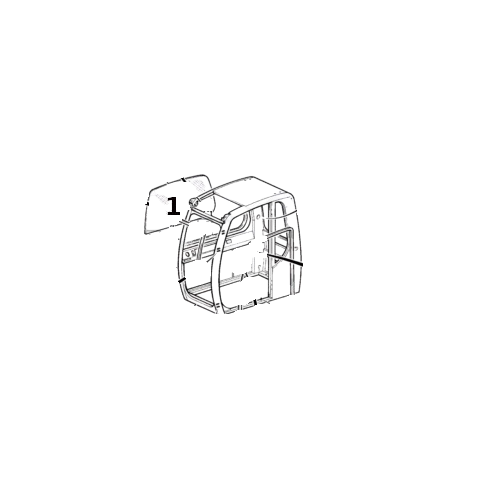 Geam Lateral pentru Excavator JCB 82780109