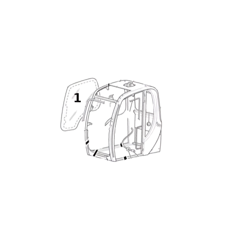 Geam Lateral pentru Excavator JCB 82780217