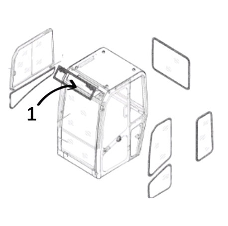 Geam Panoramic Mini Excavator Volvo VOE7416814