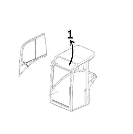 Geam Panoramic Miniexcavator Volvo VOE15018099