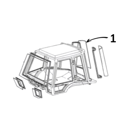 Geam Spate Buldoexcavator JCB 82720218