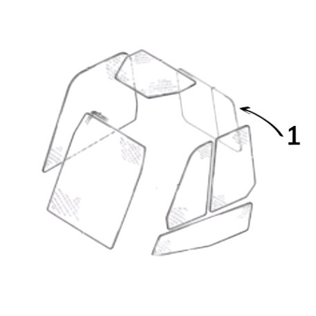 Geam Spate Incarcator Telescopic JCB 82720419