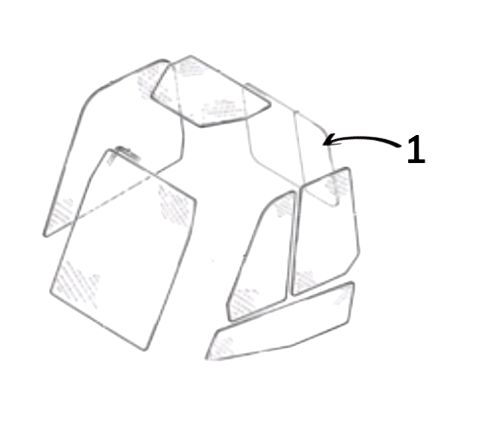 Geam Spate Incarcator Telescopic JCB 92718000