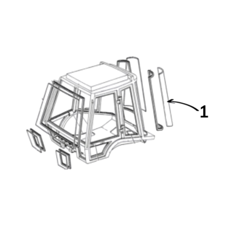Geam Spate pentru Buldoexcavator JCB 82720217