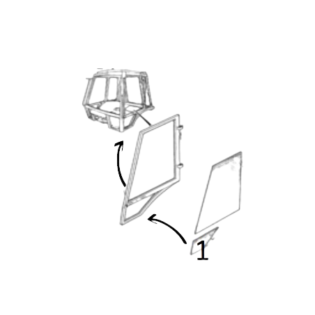Geam Usa pentru Buldoexcavator JCB 82720170
