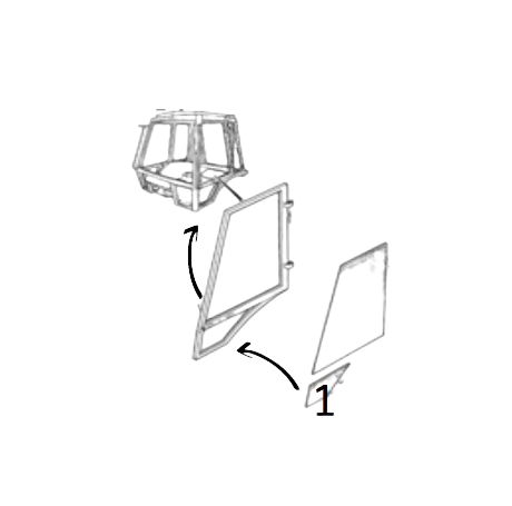 Geam Usa pentru Buldoexcavator JCB 82720264