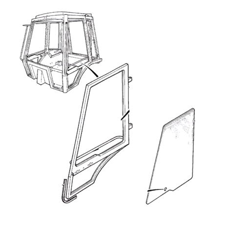 Geam Usa pentru Buldoexcavator JCB 82730567