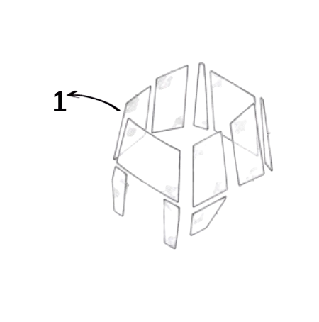 Geam Usa pentru Buldoexcavator JCB 82780373