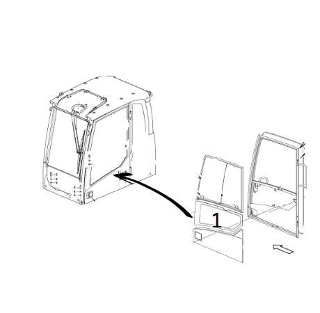Geam Usa pentru Excavator Volvo VOE11203348