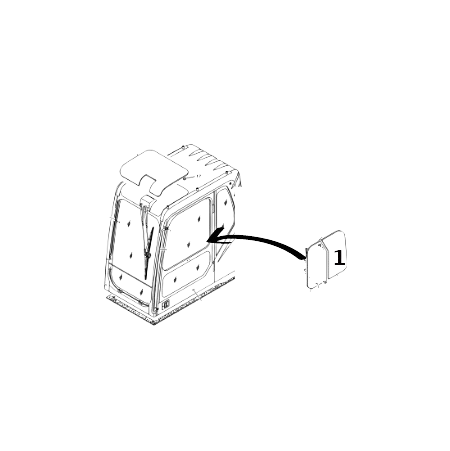 Geam Usa pentru Excavator Volvo VOE14506774
