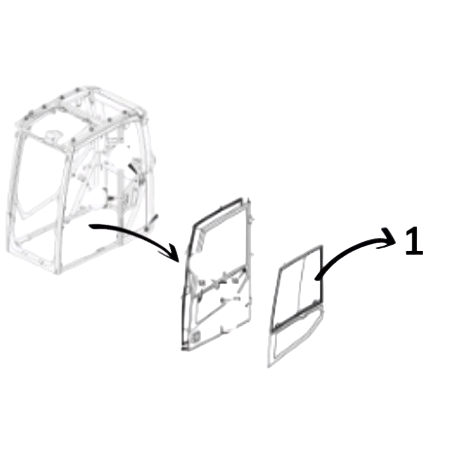 Geam Usa pentru Excavator Volvo VOE14716206