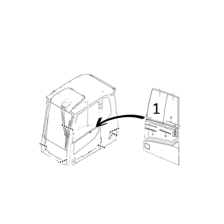 Geam Usa pentru Excavator Volvo VOE15116623