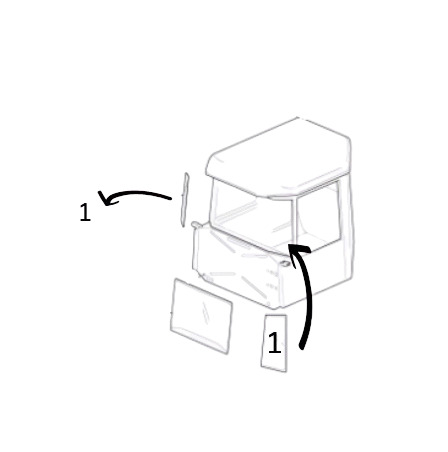 Parbriz Buldoexcavator Volvo VOE11064039