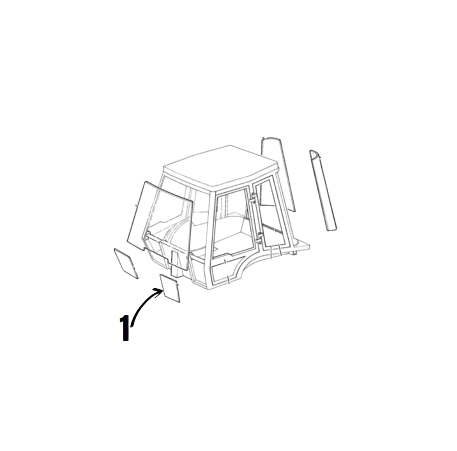 Parbriz inferior Buldoexcavator JCB 82730563