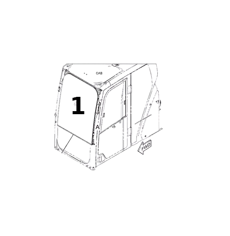 Parbriz pentru Excavator Caterpillar 486-5450