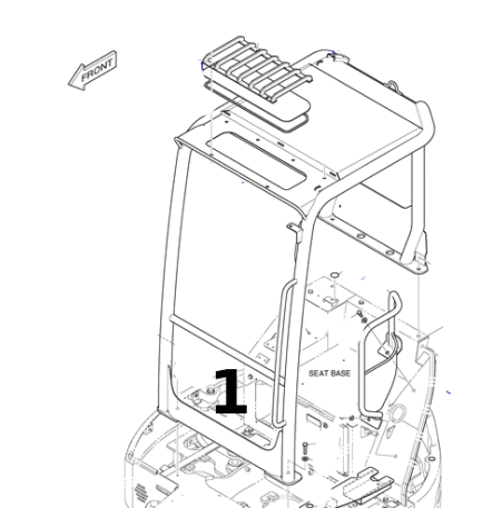 Parbriz pentru Mini Excavator Bobcat 7351880