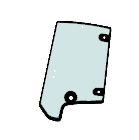 Geam Lateral Buldoexcavator Terex T100028