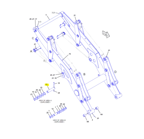 Bolt Brat Buldoexcavator Caterpillar 3602816