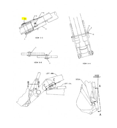 Bolt Brat Buldoexcavator Caterpillar 9R-1100