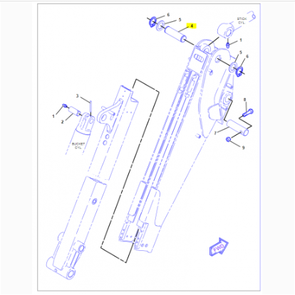 Bolt Brat Buldoexcavator Caterpillar 9R-8206