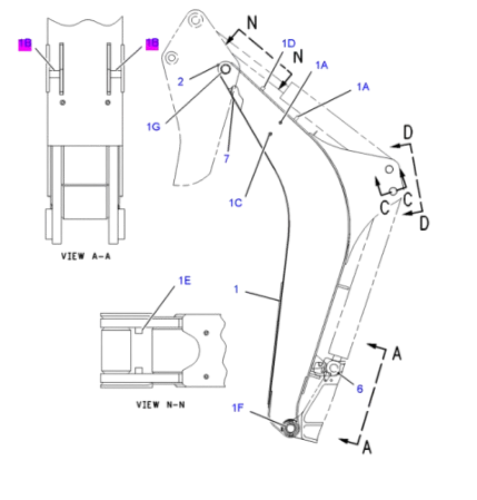 Bolt Brat Buldoexcavator Caterpillar 9R-8523